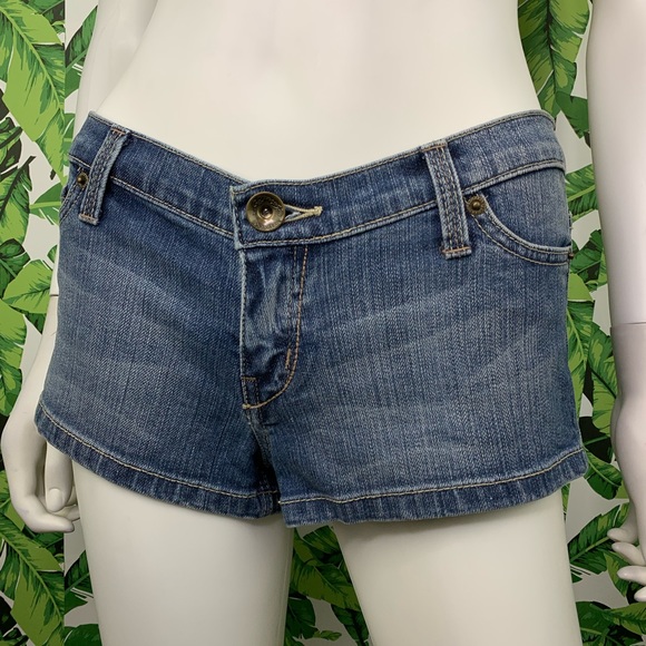 Y2K Ed Hardy Jean Short Shorts Size 27 Rhinestone Tiger Low Rise Daisy Dukes - Picture 7 of 11